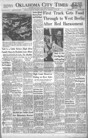 Primary view of object titled 'Oklahoma City Times (Oklahoma City, Okla.), Vol. 64, No. 148, Ed. 3 Wednesday, July 29, 1953'.