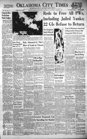 Primary view of object titled 'Oklahoma City Times (Oklahoma City, Okla.), Vol. 64, No. 175, Ed. 3 Saturday, August 29, 1953'.