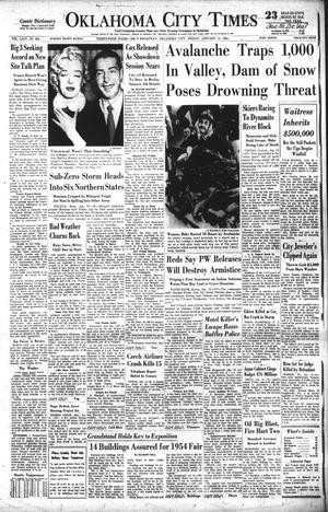 Primary view of object titled 'Oklahoma City Times (Oklahoma City, Okla.), Vol. 64, No. 294, Ed. 3 Friday, January 15, 1954'.