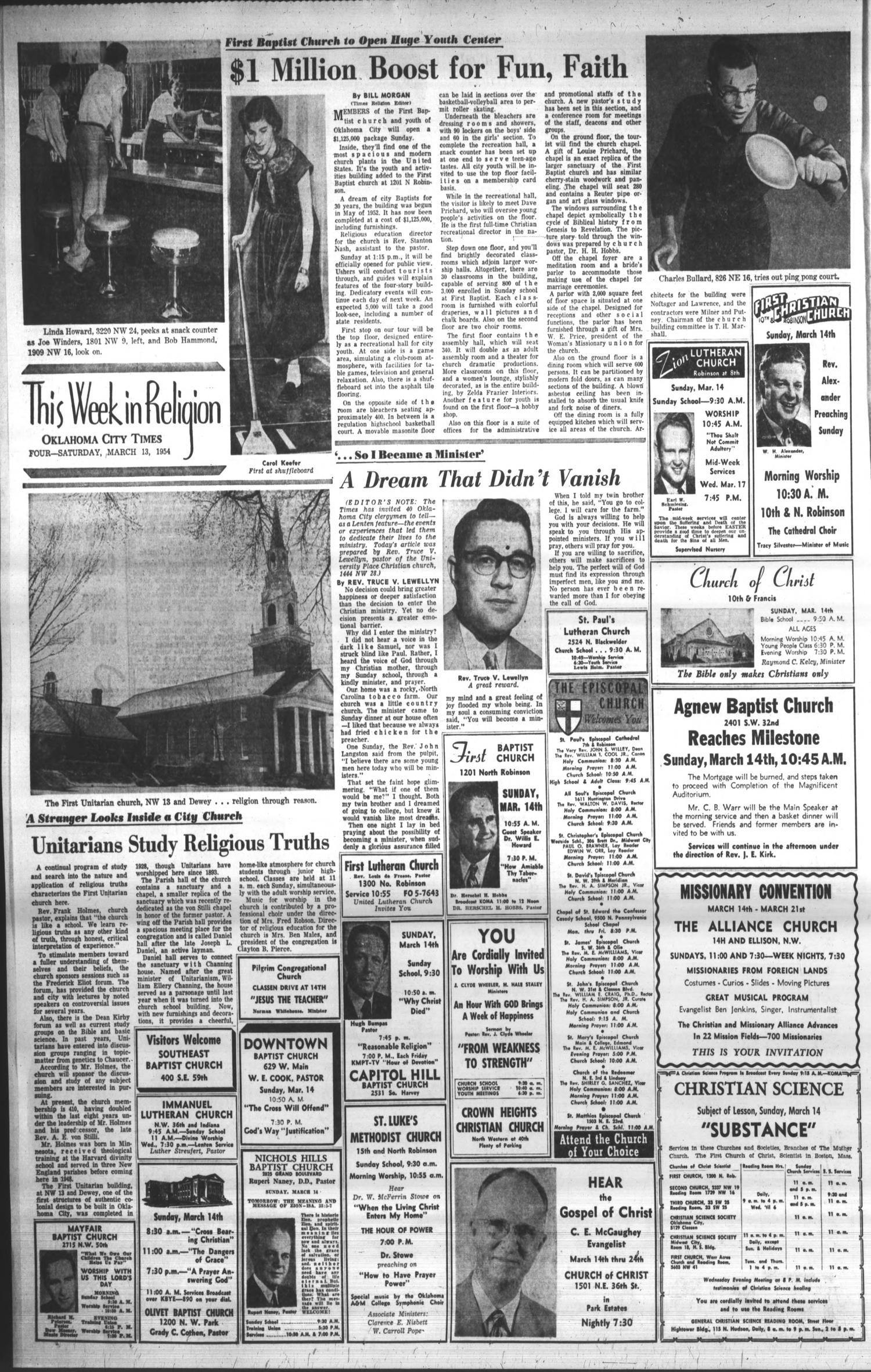 Oklahoma City Times (Oklahoma City, Okla.), Vol. 65, No. 30, Ed. 1 Saturday, March 13, 1954
                                                
                                                    [Sequence #]: 4 of 12
                                                