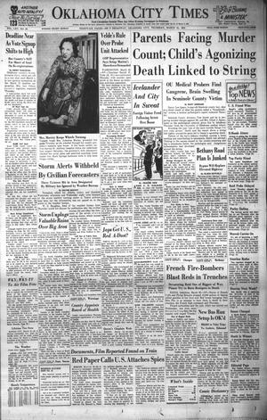 Primary view of object titled 'Oklahoma City Times (Oklahoma City, Okla.), Vol. 65, No. 40, Ed. 1 Thursday, March 25, 1954'.