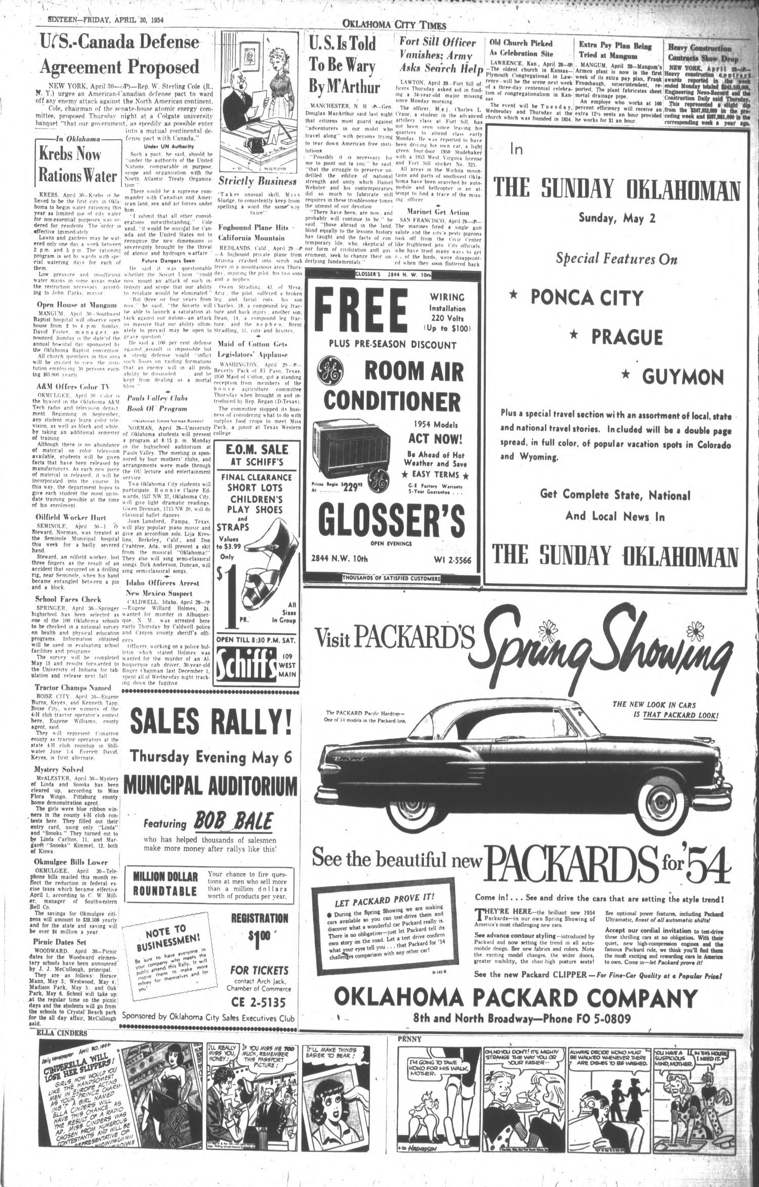 Oklahoma City Times (Oklahoma City, Okla.), Vol. 64, No. 71, Ed. 3 Friday, April 30, 1954
                                                
                                                    [Sequence #]: 10 of 16
                                                