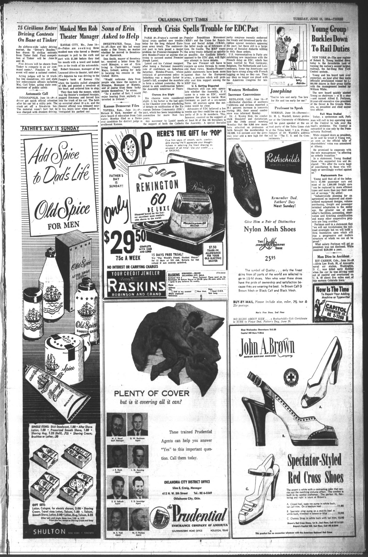 Oklahoma City Times (Oklahoma City, Okla.), Vol. 65, No. 110, Ed. 3 Tuesday, June 15, 1954
                                                
                                                    [Sequence #]: 3 of 17
                                                