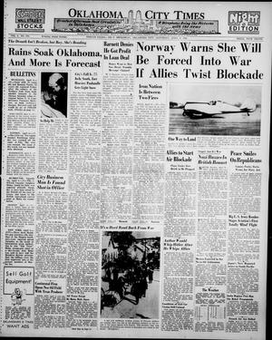 Oklahoma City Times (Oklahoma City, Okla.), Vol. 50, No. 273, Ed. 3 Saturday, April 6, 1940