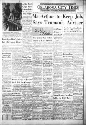 Oklahoma City Times (Oklahoma City, Okla.), Vol. 62, No. 53, Ed. 2 Monday, April 9, 1951