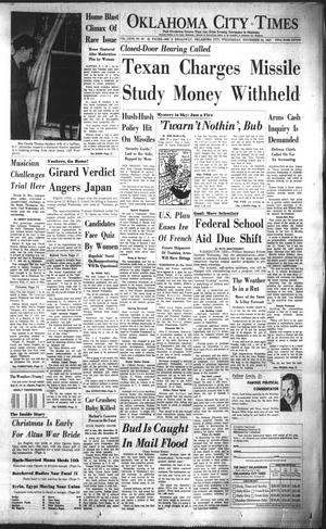 Oklahoma City Times (Oklahoma City, Okla.), Vol. 68, No. 244, Ed. 1 Wednesday, November 20, 1957