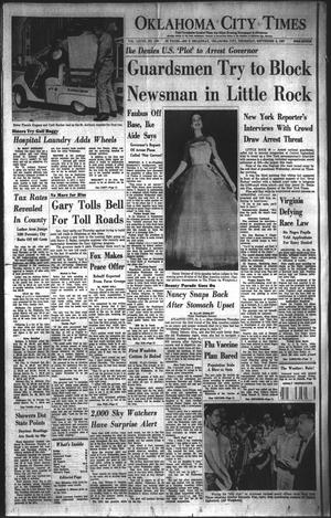 Primary view of object titled 'Oklahoma City Times (Oklahoma City, Okla.), Vol. 68, No. 179, Ed. 3 Thursday, September 5, 1957'.
