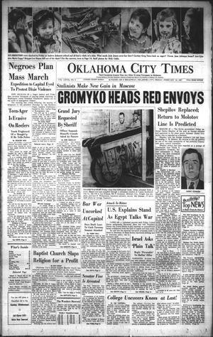 Primary view of object titled 'Oklahoma City Times (Oklahoma City, Okla.), Vol. 68, No. 6, Ed. 1 Friday, February 15, 1957'.