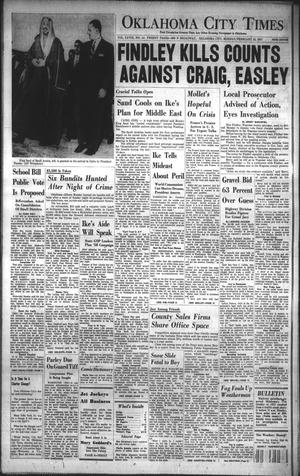 Oklahoma City Times (Oklahoma City, Okla.), Vol. 68, No. 14, Ed. 3 Monday, February 25, 1957