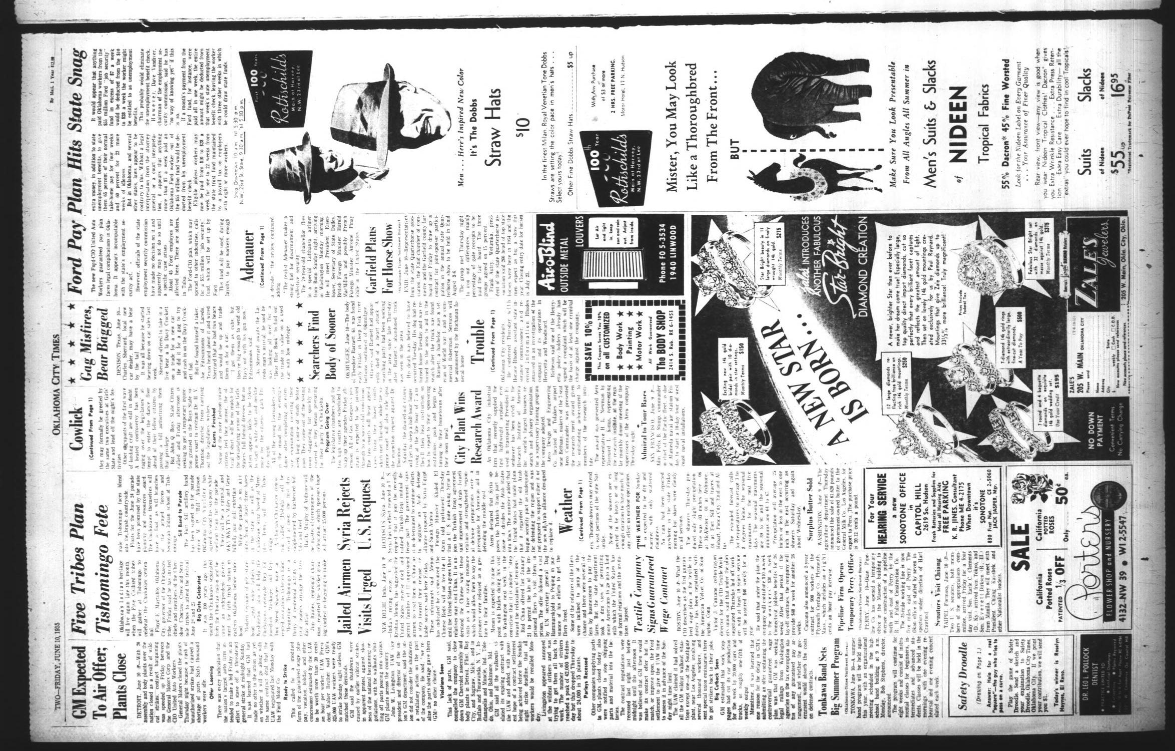 Oklahoma City Times (Oklahoma City, Okla.), Vol. 66, No. 106, Ed. 4 Friday, June 10, 1955
                                                
                                                    [Sequence #]: 2 of 7
                                                