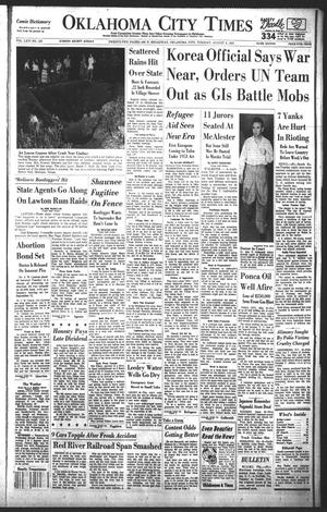 Primary view of object titled 'Oklahoma City Times (Oklahoma City, Okla.), Vol. 66, No. 157, Ed. 3 Tuesday, August 9, 1955'.