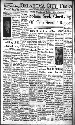 Oklahoma City Times (Oklahoma City, Okla.), Vol. 68, No. 298, Ed. 3 Wednesday, January 22, 1958