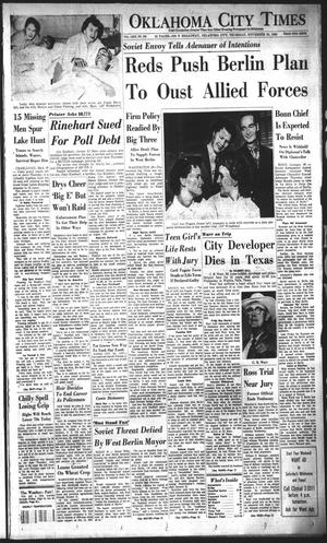 Oklahoma City Times (Oklahoma City, Okla.), Vol. 69, No. 245, Ed. 4 Thursday, November 20, 1958