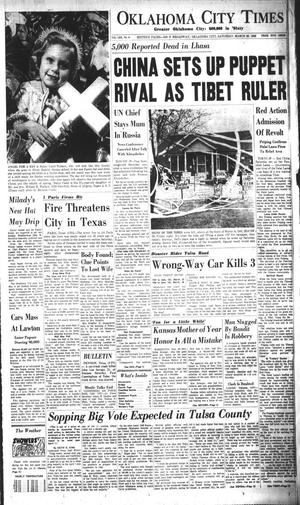 Primary view of object titled 'Oklahoma City Times (Oklahoma City, Okla.), Vol. 70, No. 41, Ed. 3 Saturday, March 28, 1959'.