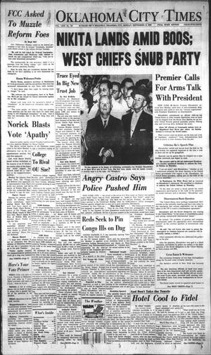 Oklahoma City Times (Oklahoma City, Okla.), Vol. 71, No. 191, Ed. 1 Monday, September 19, 1960