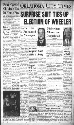 Primary view of object titled 'Oklahoma City Times (Oklahoma City, Okla.), Vol. 71, No. 238, Ed. 1 Saturday, November 12, 1960'.