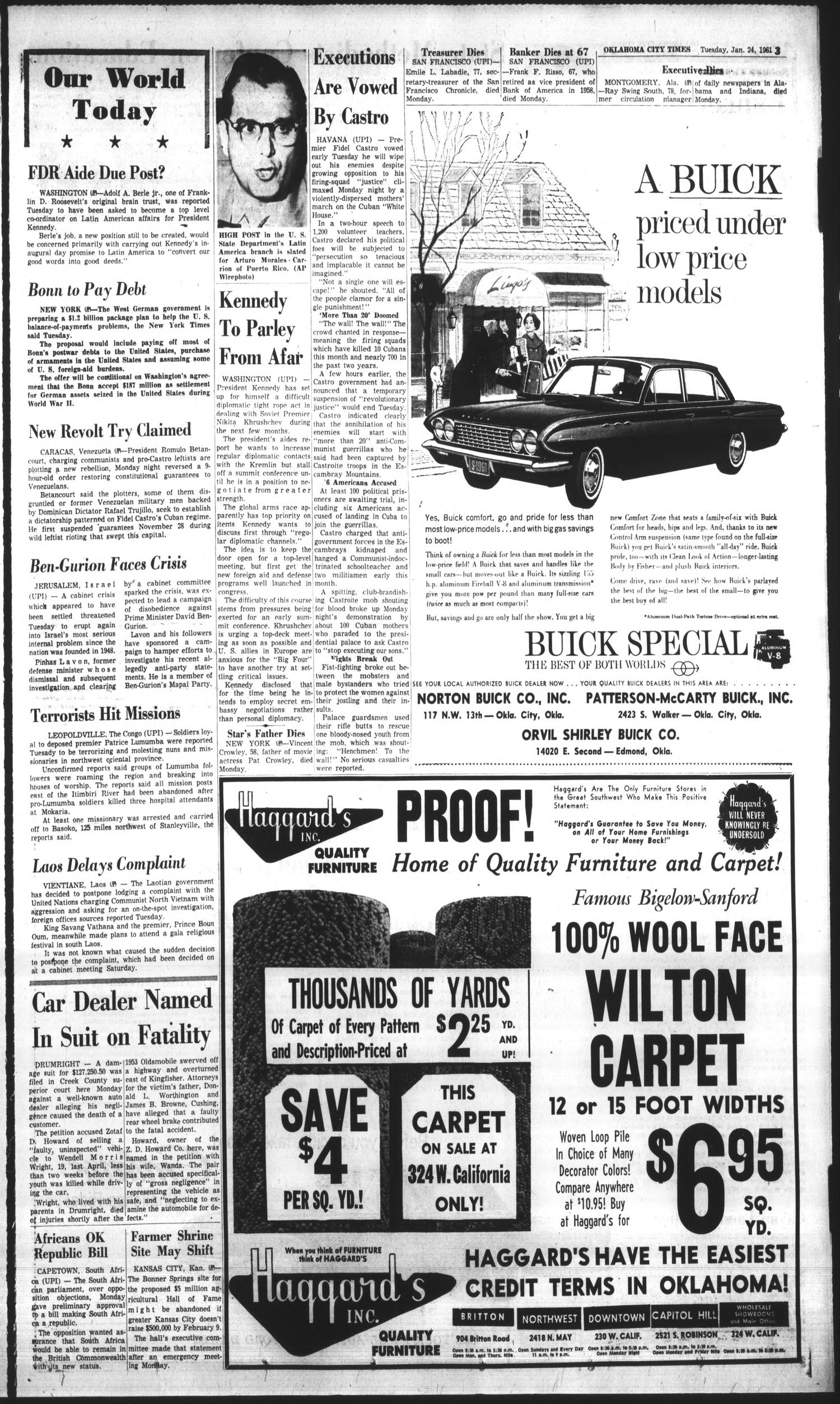 Oklahoma City Times (Oklahoma City, Okla.), Vol. 71, No. 300, Ed. 3 Tuesday, January 24, 1961
                                                
                                                    [Sequence #]: 3 of 11
                                                