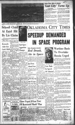 Primary view of object titled 'Oklahoma City Times (Oklahoma City, Okla.), Vol. 72, No. 55, Ed. 1 Thursday, April 13, 1961'.