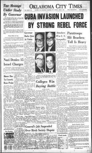 Oklahoma City Times (Oklahoma City, Okla.), Vol. 72, No. 58, Ed. 1 Monday, April 17, 1961
