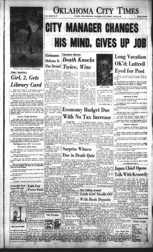 Primary view of object titled 'Oklahoma City Times (Oklahoma City, Okla.), Vol. 72, No. 113, Ed. 4 Tuesday, June 20, 1961'.
