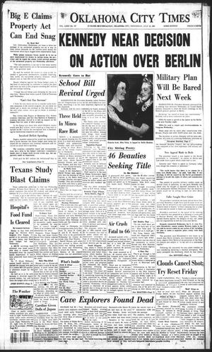 Primary view of object titled 'Oklahoma City Times (Oklahoma City, Okla.), Vol. 72, No. 137, Ed. 3 Wednesday, July 19, 1961'.