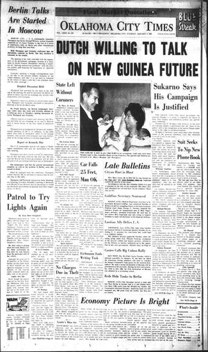 Primary view of object titled 'Oklahoma City Times (Oklahoma City, Okla.), Vol. 72, No. 279, Ed. 3 Tuesday, January 2, 1962'.