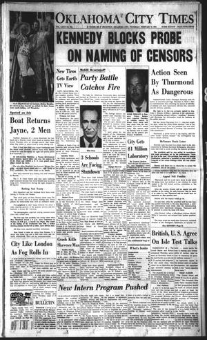 Oklahoma City Times (Oklahoma City, Okla.), Vol. 72, No. 311, Ed. 2 Thursday, February 8, 1962