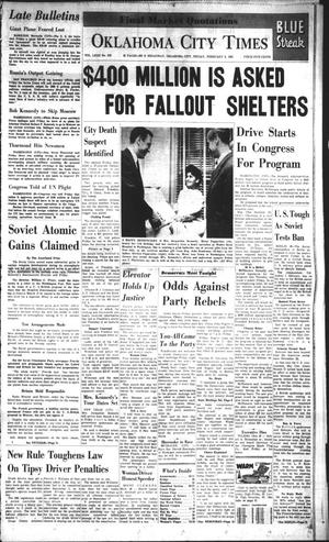 Oklahoma City Times (Oklahoma City, Okla.), Vol. 72, No. 312, Ed. 3 Friday, February 9, 1962