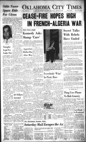 Primary view of object titled 'Oklahoma City Times (Oklahoma City, Okla.), Vol. 73, No. 7, Ed. 1 Monday, February 19, 1962'.