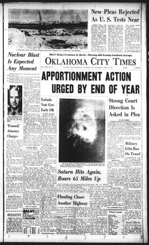Primary view of object titled 'Oklahoma City Times (Oklahoma City, Okla.), Vol. 73, No. 60, Ed. 2 Wednesday, April 25, 1962'.