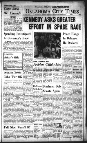 Primary view of object titled 'Oklahoma City Times (Oklahoma City, Okla.), Vol. 73, No. 180, Ed. 2 Wednesday, September 12, 1962'.