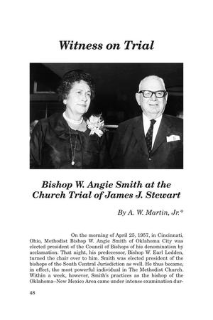 Primary view of object titled 'Witness on Trial: Bishop W. Angie Smith at the Church Trial of James J. Stewart'.