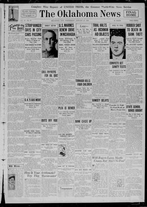 Primary view of object titled 'The Oklahoma News (Oklahoma City, Okla.), Vol. 22, No. 97, Ed. 1 Wednesday, January 25, 1928'.