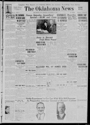 The Oklahoma News (Oklahoma City, Okla.), Vol. 23, No. 37, Ed. 1 Monday, November 12, 1928