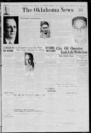 The Oklahoma News (Oklahoma City, Okla.), Vol. 25, No. 169, Ed. 1 Friday, April 17, 1931