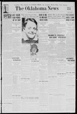 The Oklahoma News (Oklahoma City, Okla.), Vol. 25, No. 303, Ed. 1 Monday, September 21, 1931