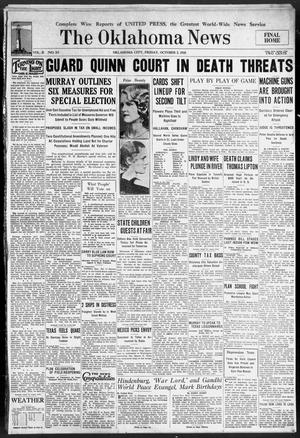 Primary view of object titled 'The Oklahoma News (Oklahoma City, Okla.), Vol. 25, No. 313, Ed. 1 Friday, October 2, 1931'.