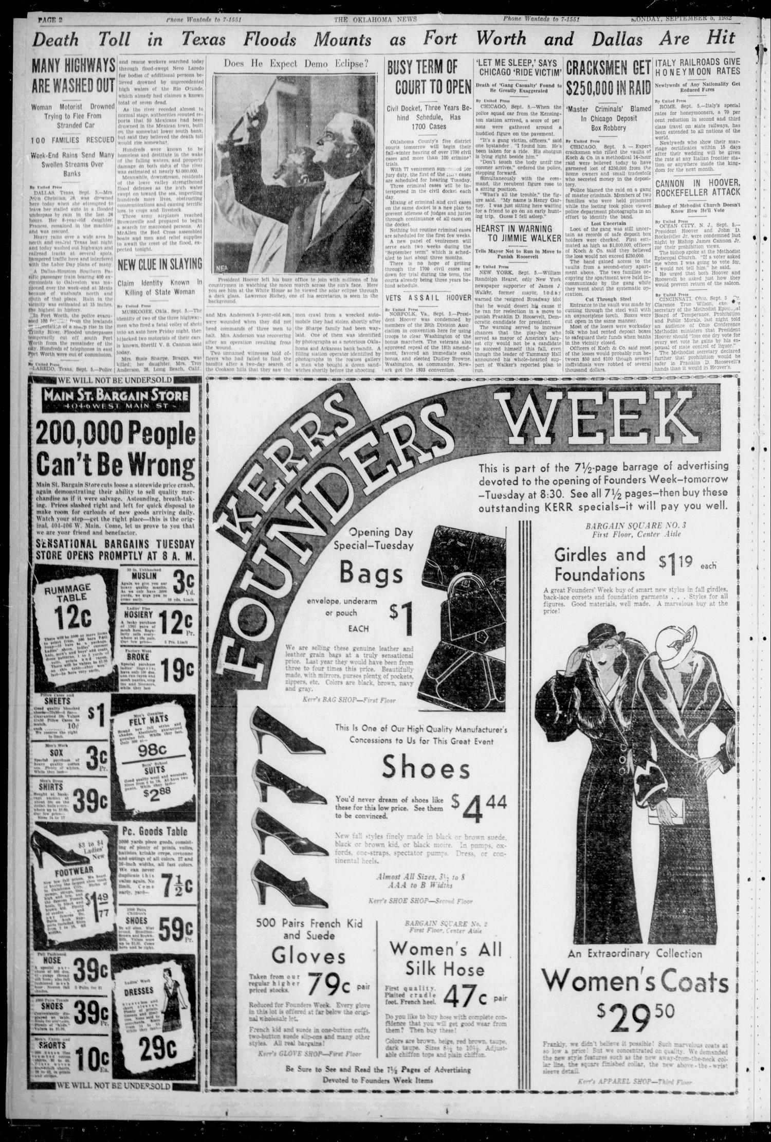 The Oklahoma News (Oklahoma City, Okla.), Vol. 26, No. 288, Ed. 1 Monday, September 5, 1932
                                                
                                                    [Sequence #]: 2 of 10
                                                