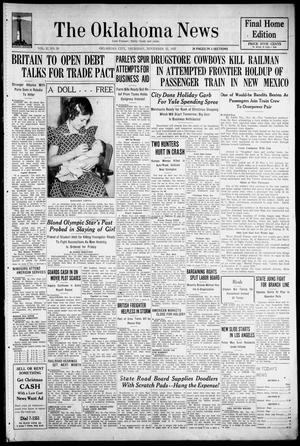 The Oklahoma News (Oklahoma City, Okla.), Vol. 32, No. 50, Ed. 1 Thursday, November 25, 1937