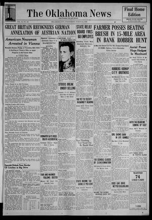 The Oklahoma News (Oklahoma City, Okla.), Vol. 32, No. 161, Ed. 1 Wednesday, March 16, 1938