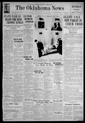 Primary view of object titled 'The Oklahoma News (Oklahoma City, Okla.), Vol. 32, No. 354, Ed. 1 Sunday, September 25, 1938'.