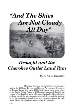 Primary view of object titled '"And The Skies Are Not Cloudy All Day": Drought and the Cherokee Outlet Land Run'.