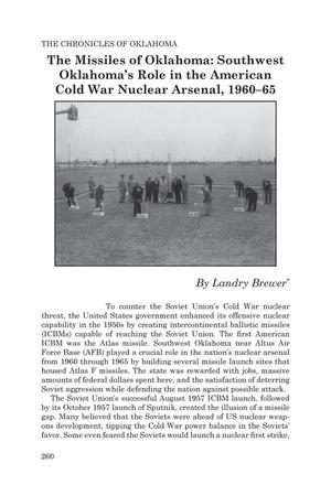 The Missiles of Oklahoma: Southwest Oklahoma's Role in the American Cold Way Nuclear Arsenal, 1960-65