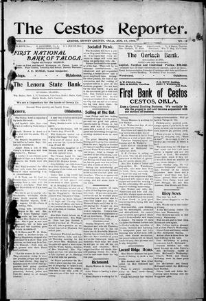 The Cestos Reporter. (Cestos, Okla.), Vol. 5, No. 12, Ed. 1 Friday, August 17, 1906