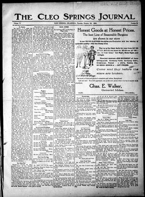 The Cleo Springs Journal (Cleo Springs, Okla.), Vol. 5, No. 31, Ed. 1 Thursday, October 25, 1906
