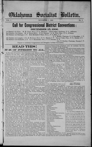 Oklahoma Socialist Bulletin. (Oklahoma City, Okla. Terr.), Vol. 1, No. 3, Ed. 1 Thursday, November 1, 1906