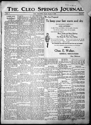 The Cleo Springs Journal (Cleo, Okla.), Vol. 5, No. 37, Ed. 1 Thursday, December 13, 1906