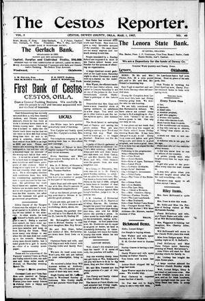 The Cestos Reporter. (Cestos, Okla.), Vol. 5, No. 40, Ed. 1 Friday, March 1, 1907