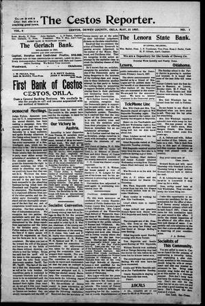The Cestos Reporter. (Cestos, Okla.), Vol. 6, No. 1, Ed. 1 Friday, May 31, 1907