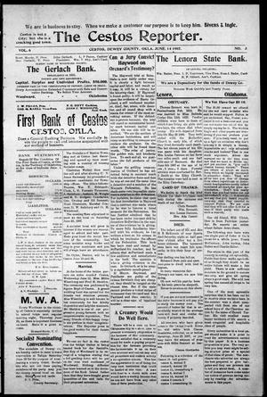 The Cestos Reporter. (Cestos, Okla.), Vol. 6, No. 3, Ed. 1 Friday, June 14, 1907